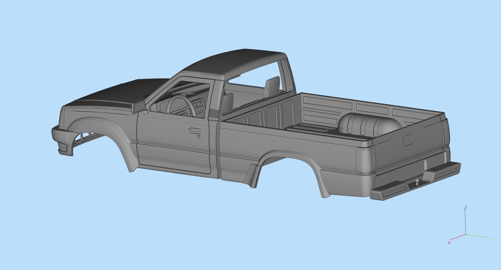 Printable MAZDA B SERIES REGULAR CAB 3D print 3D print model_5