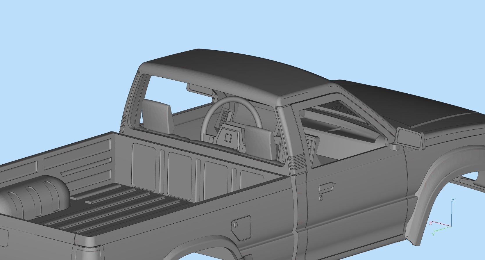 Printable MAZDA B SERIES REGULAR CAB 3D print 3D print model_12