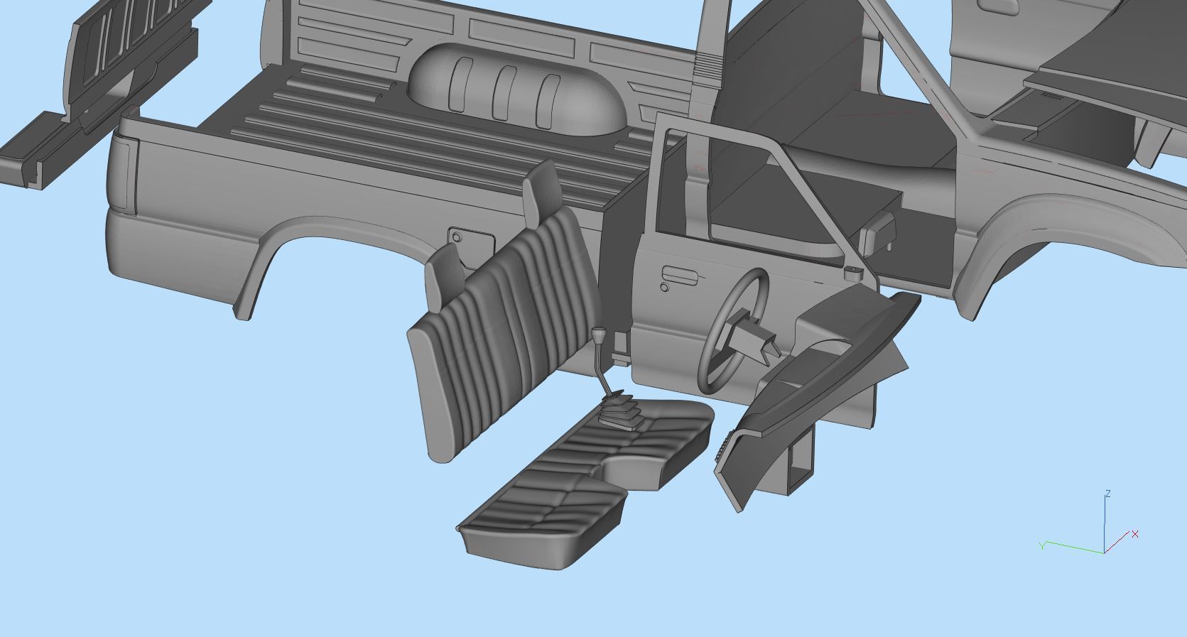 Printable MAZDA B SERIES REGULAR CAB 3D print 3D print model_7