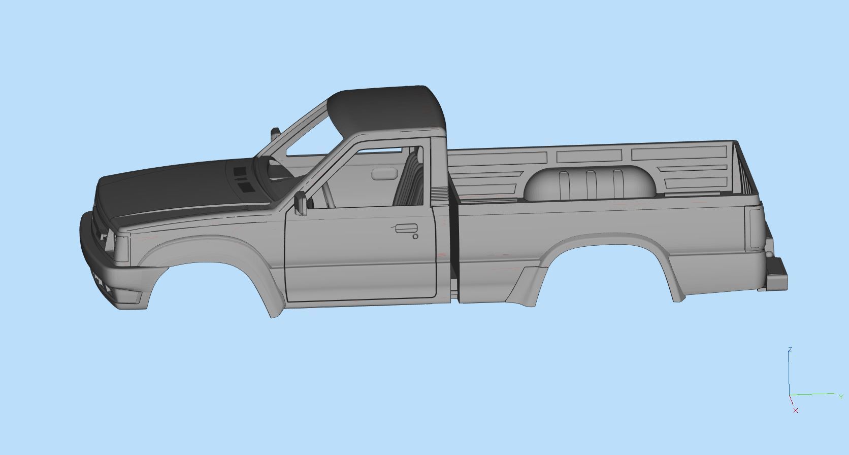 Printable MAZDA B SERIES REGULAR CAB 3D print 3D print model_8