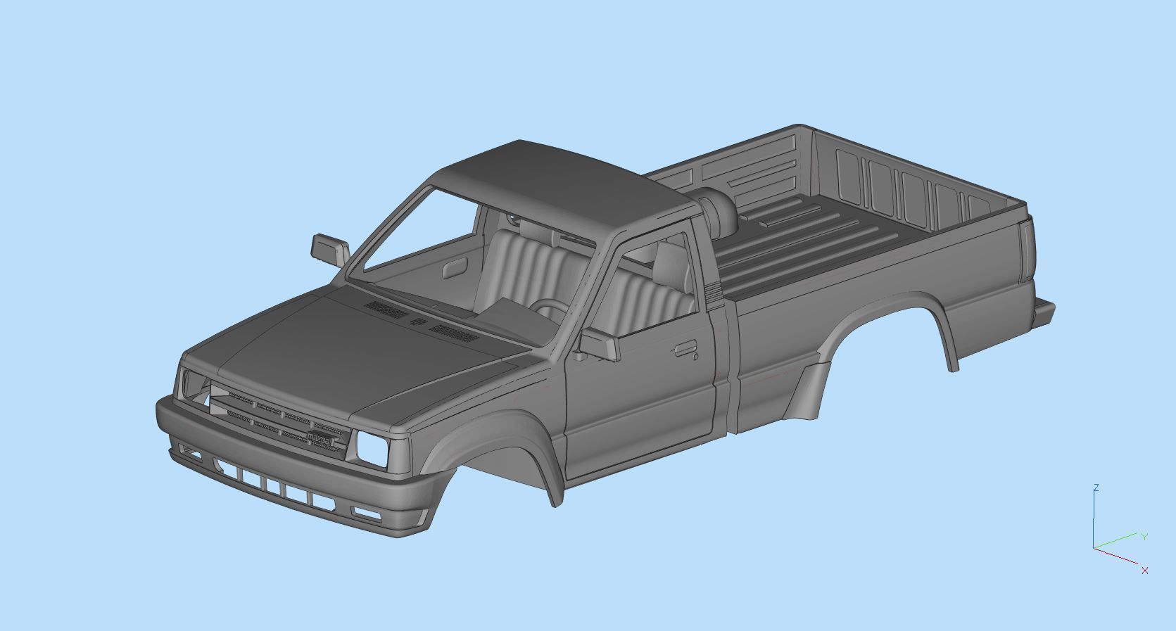 Printable MAZDA B SERIES REGULAR CAB 3D print 3D print model_9
