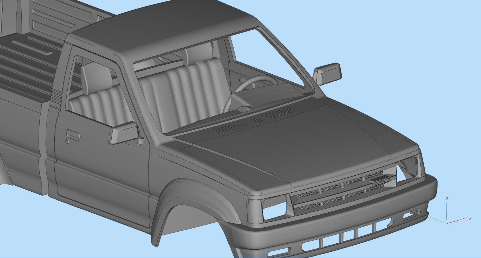 Printable MAZDA B SERIES REGULAR CAB 3D print 3D print model_10