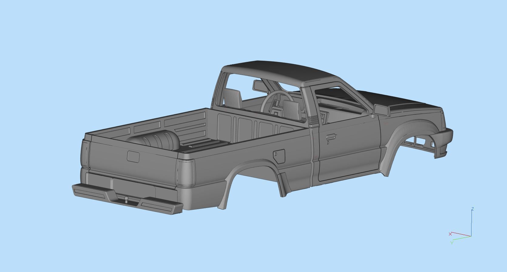Printable MAZDA B SERIES REGULAR CAB 3D print 3D print model_11