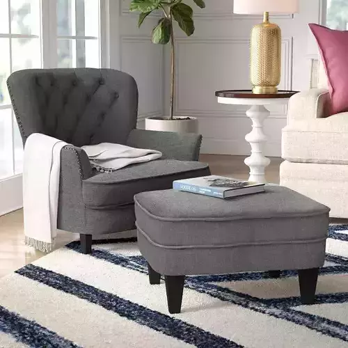 Heywood Sofa Armchair and Ottoman - 2 Colour