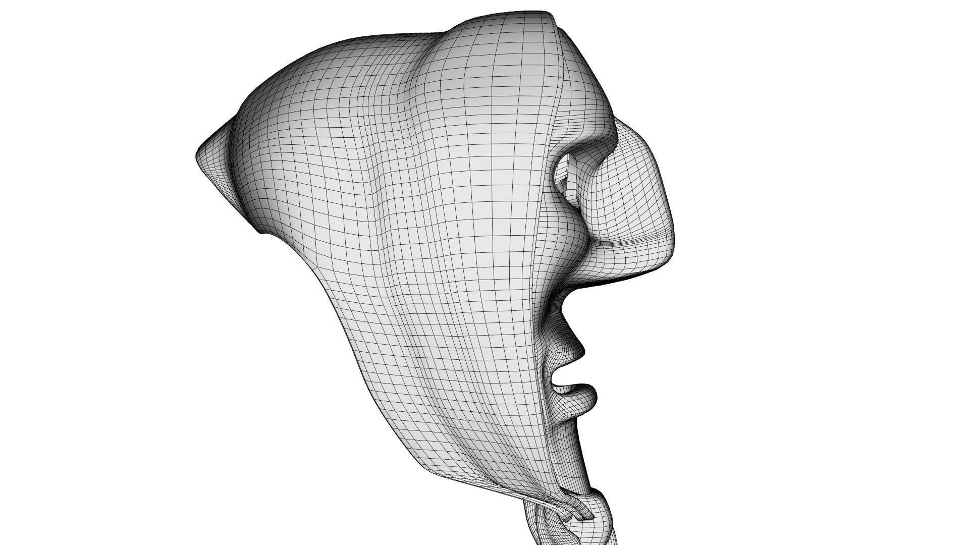 Mamuthones mask 3D model_13