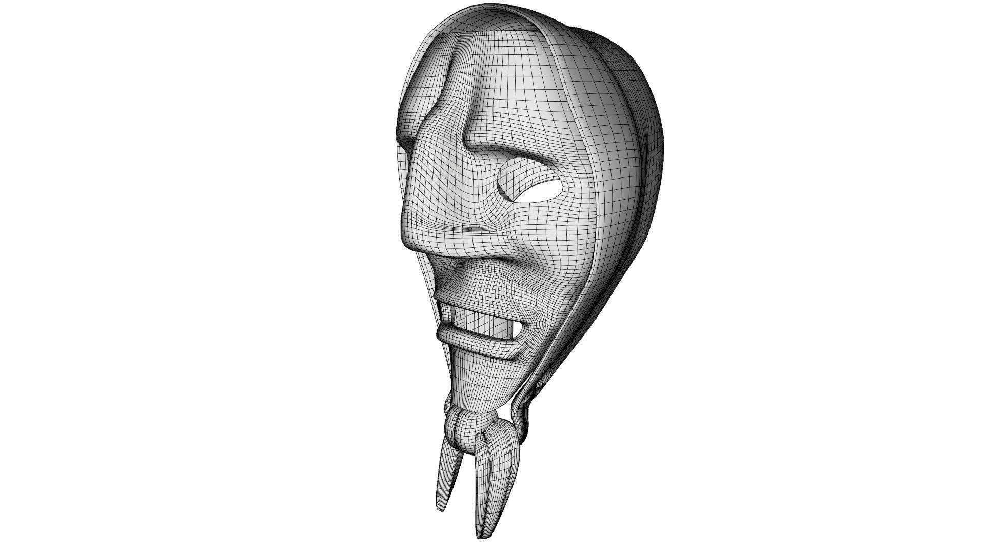 Mamuthones mask 3D model_10