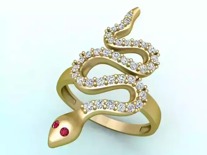 Snake Ring - Diamond Rings - Womens Rings