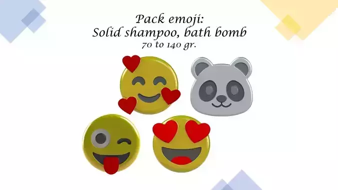 Emoji mold pack bath bomb solid shampoo