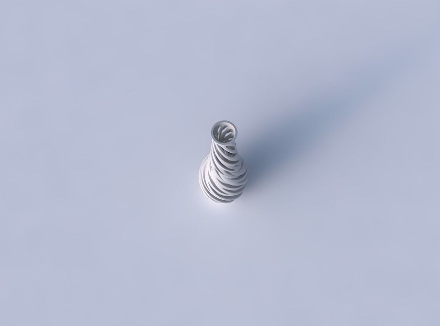 Vase curved 2 smaller with intertwining lines very twisted an... 3D print model_2