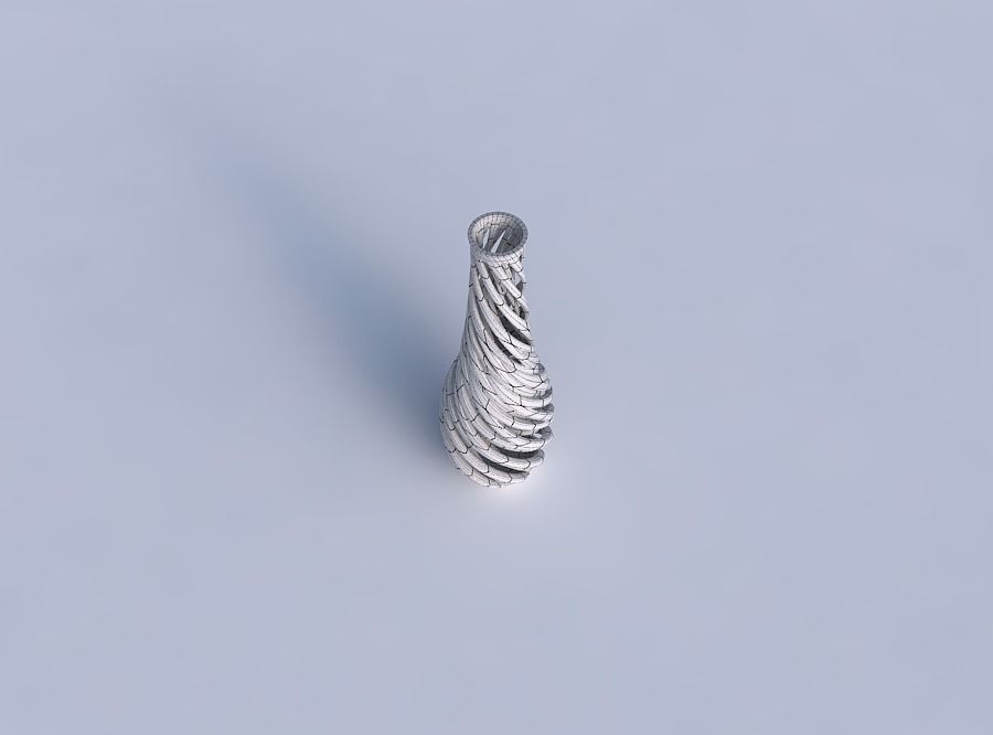Vase curved 2 smaller with intertwining lines very twisted an... 3D print model_6