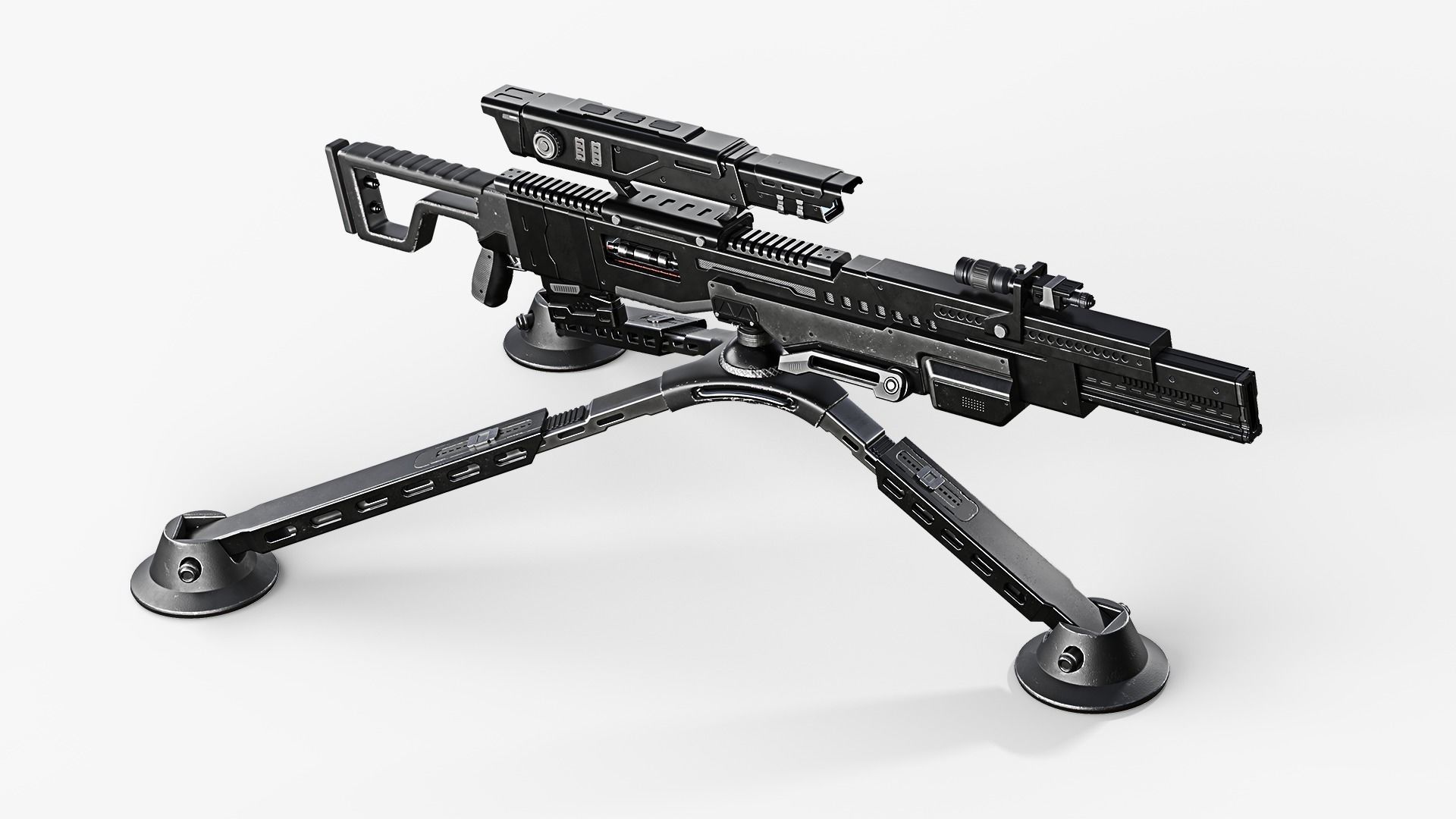 Sci-fi rifle 3D model_5