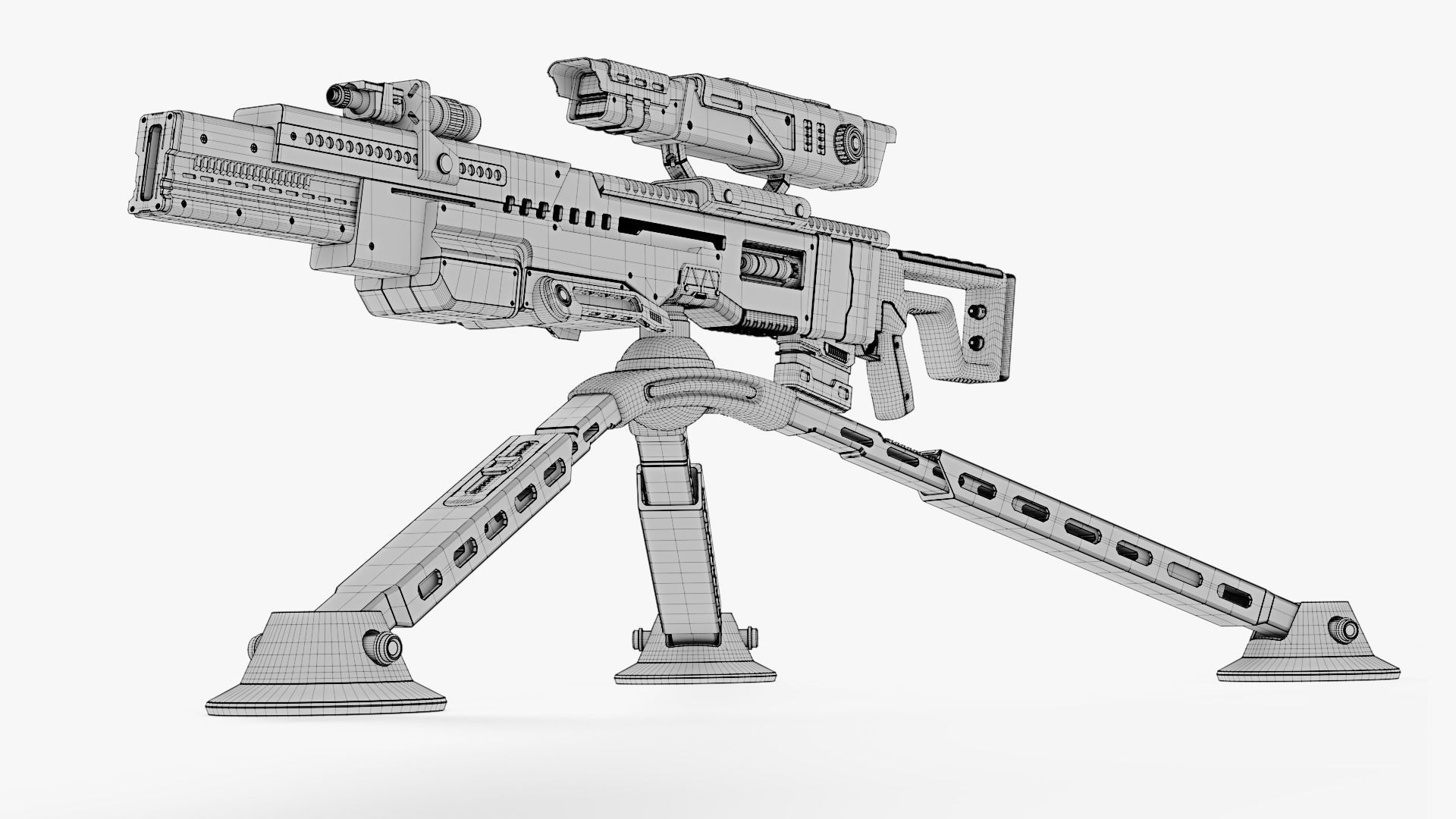 Sci-fi rifle 3D model_10