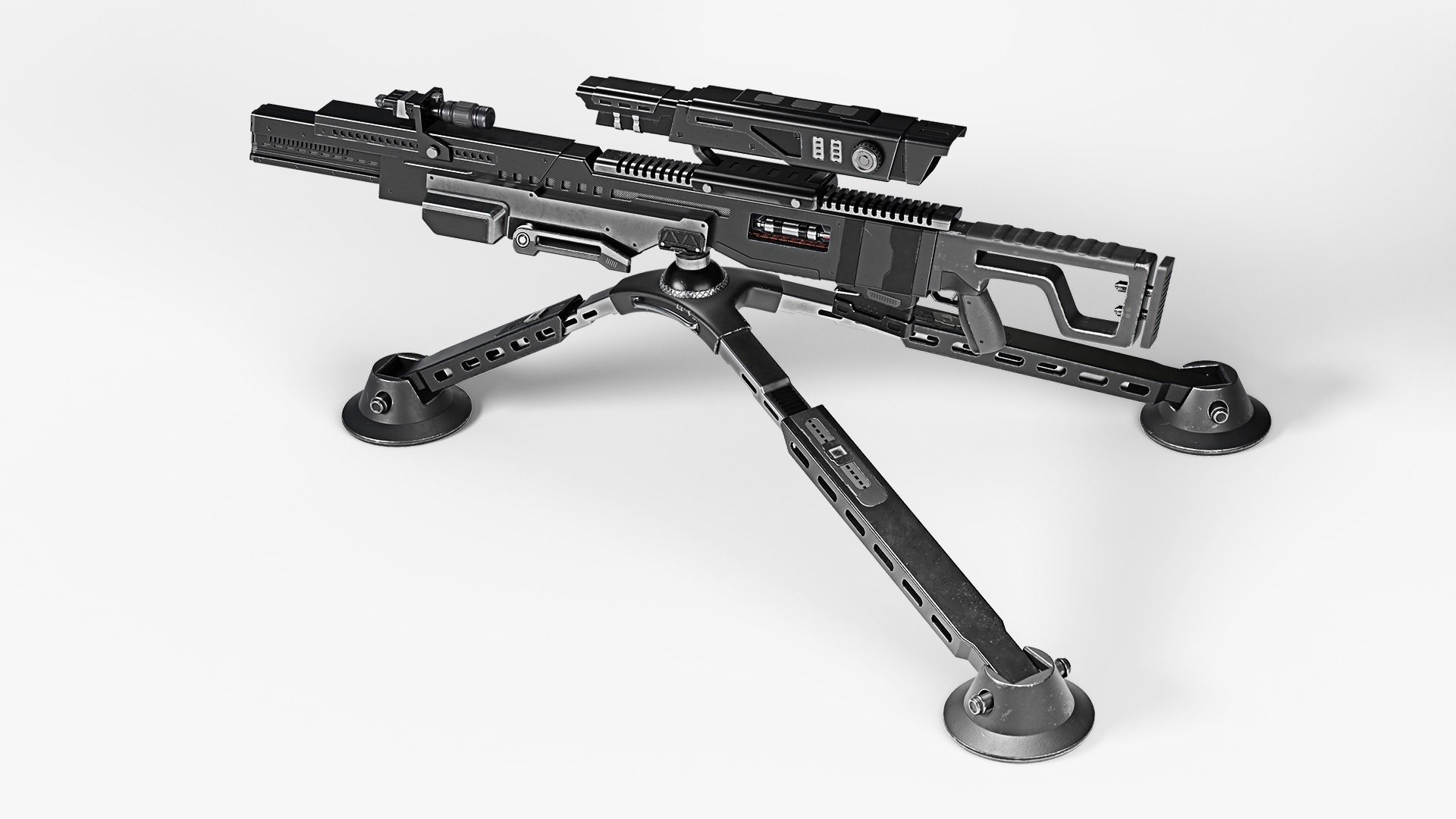 Sci-fi rifle 3D model_3