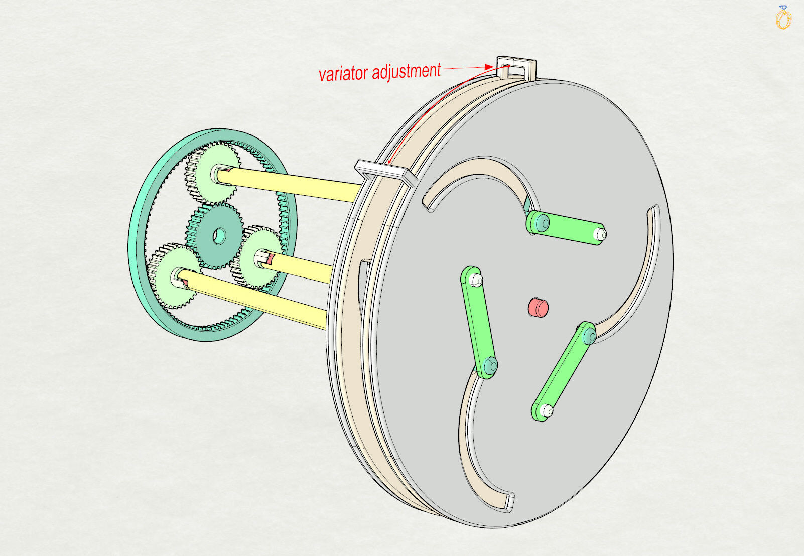 progressive transmission variator 3D print model_3