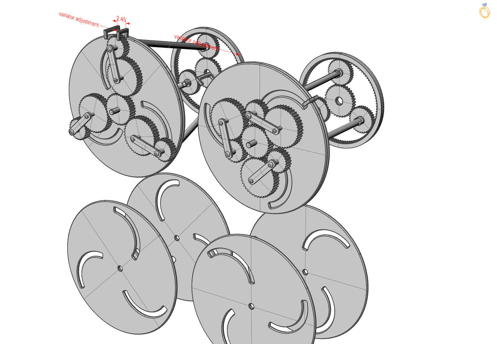 progressive transmission variator 3D print model_27