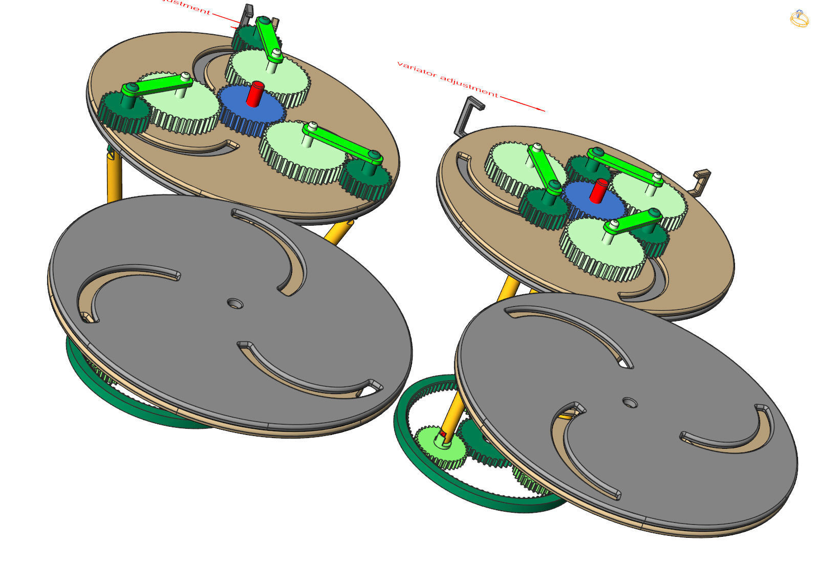 progressive transmission variator 3D print model_6
