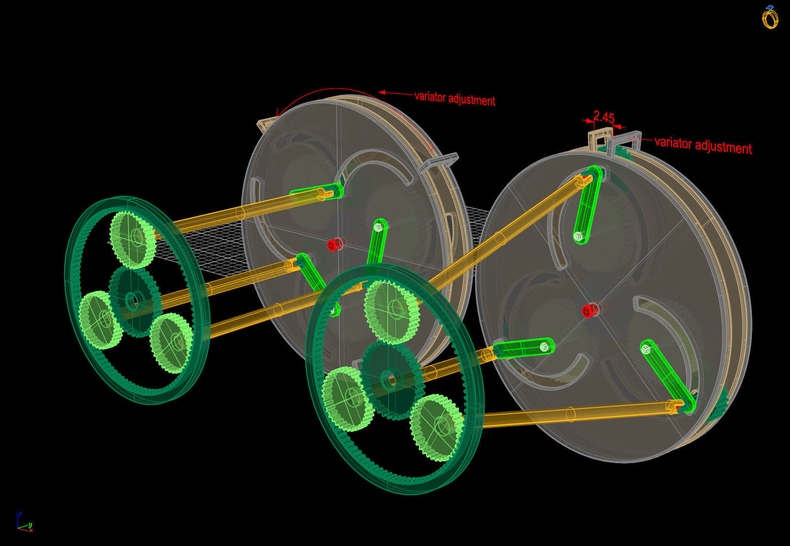 progressive transmission variator 3D print model_12