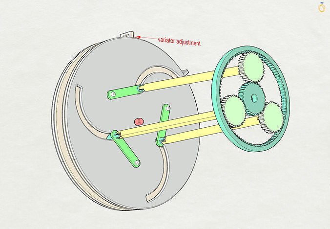 progressive transmission variator 3D print model