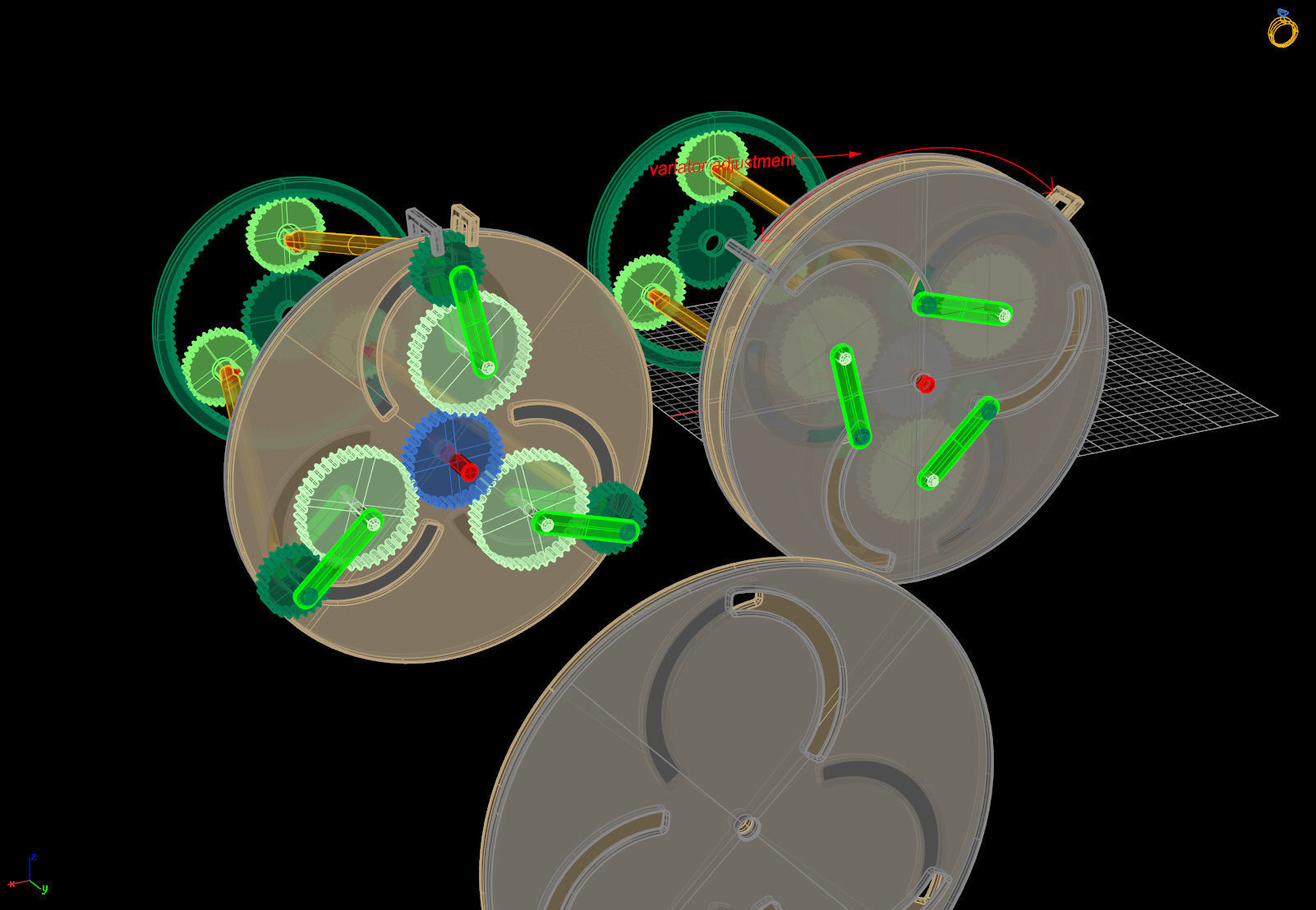 progressive transmission variator 3D print model_13