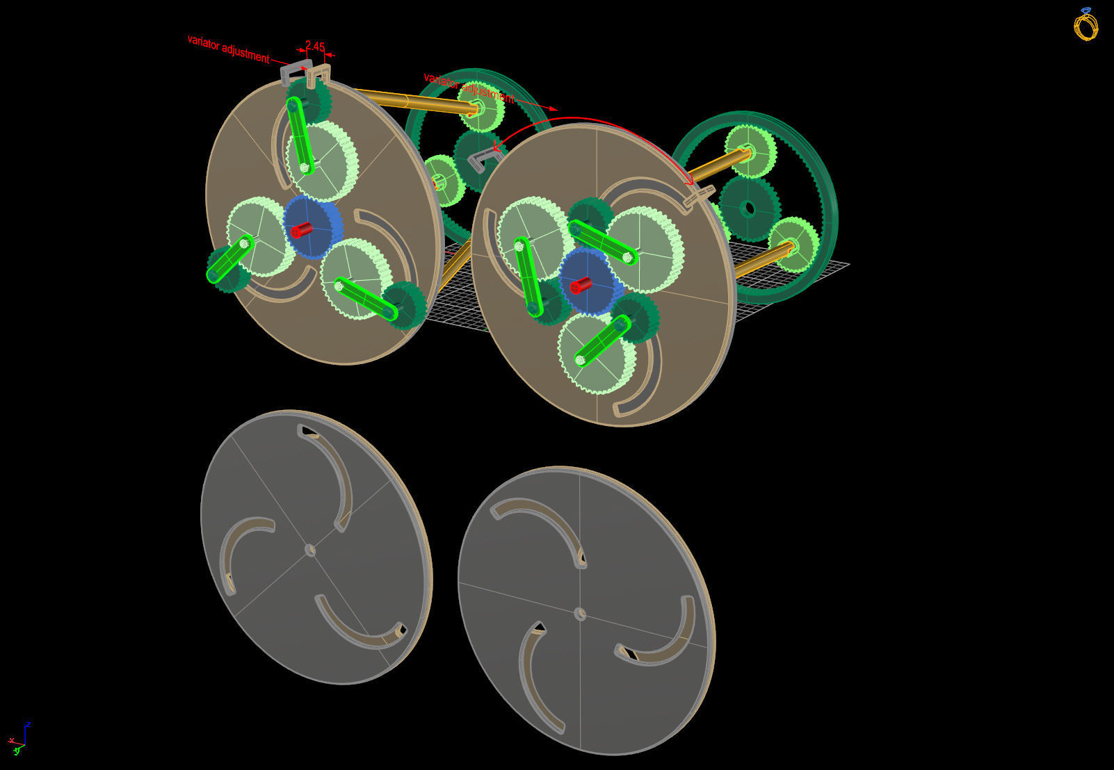 progressive transmission variator 3D print model_17