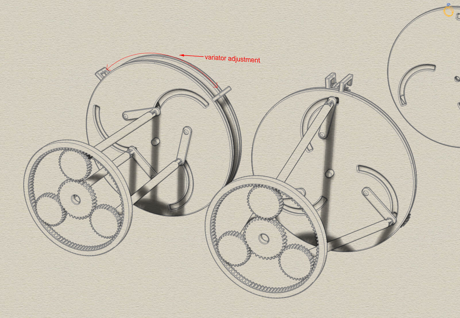 progressive transmission variator 3D print model_25