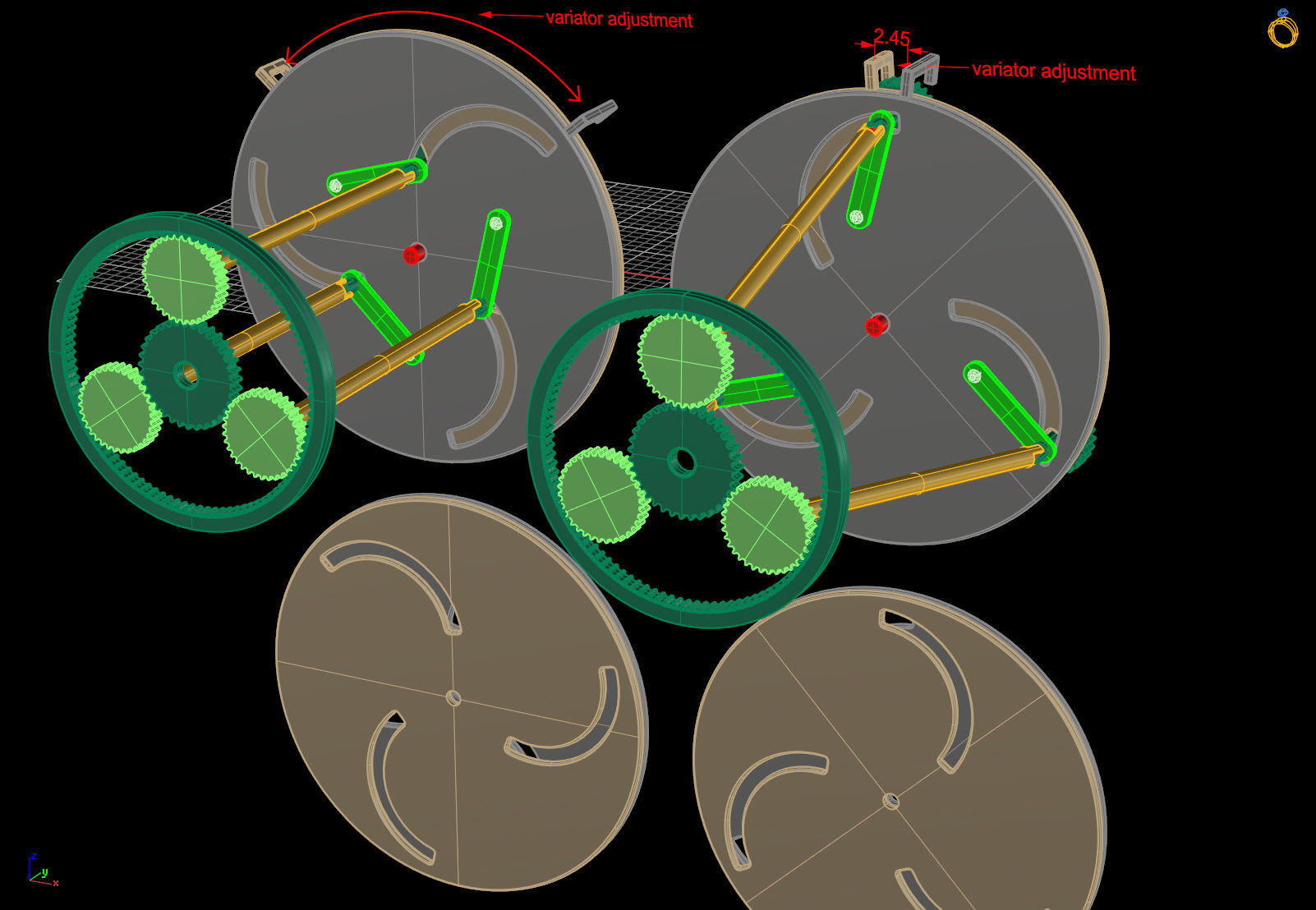 progressive transmission variator 3D print model_20