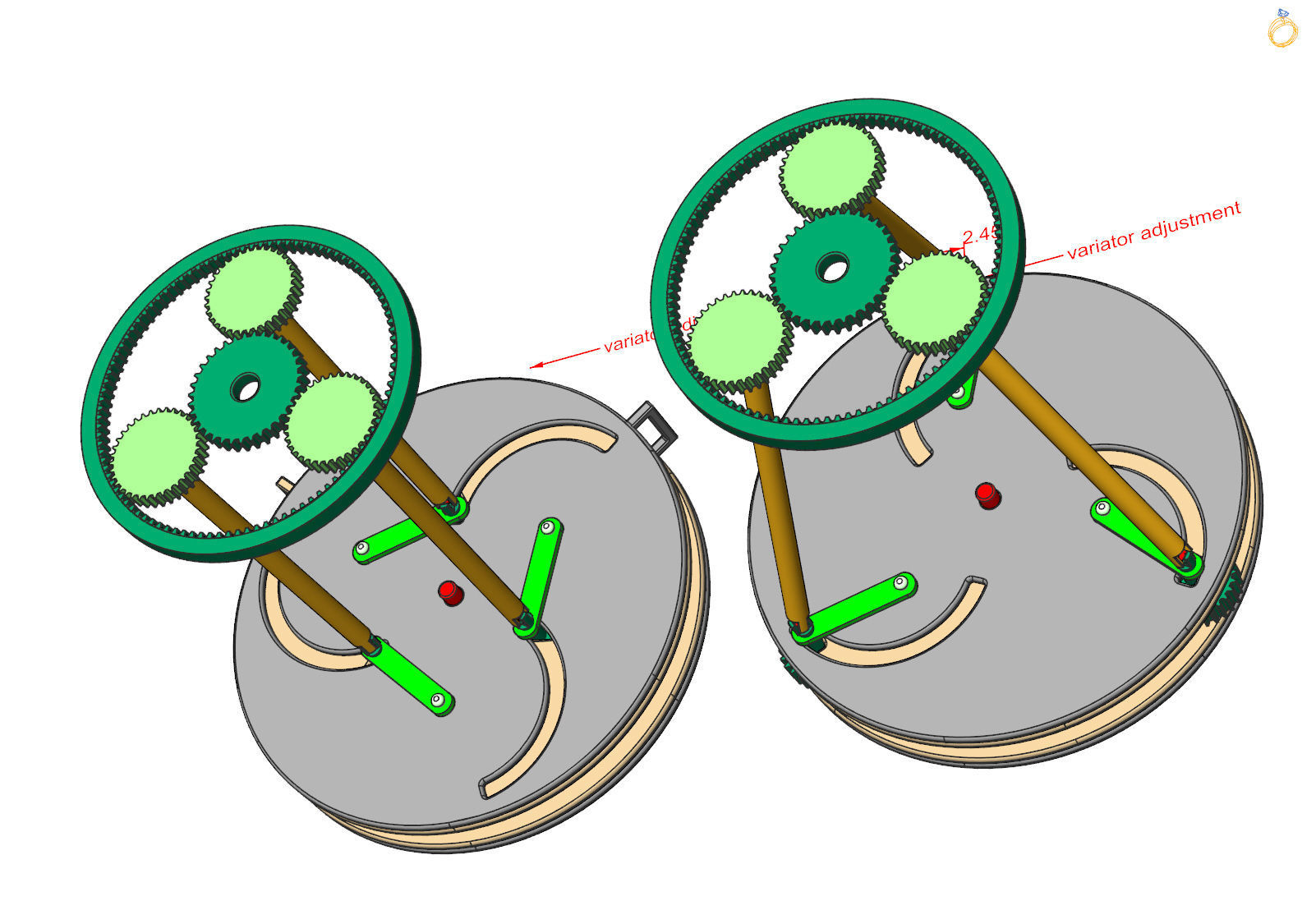 progressive transmission variator 3D print model_2