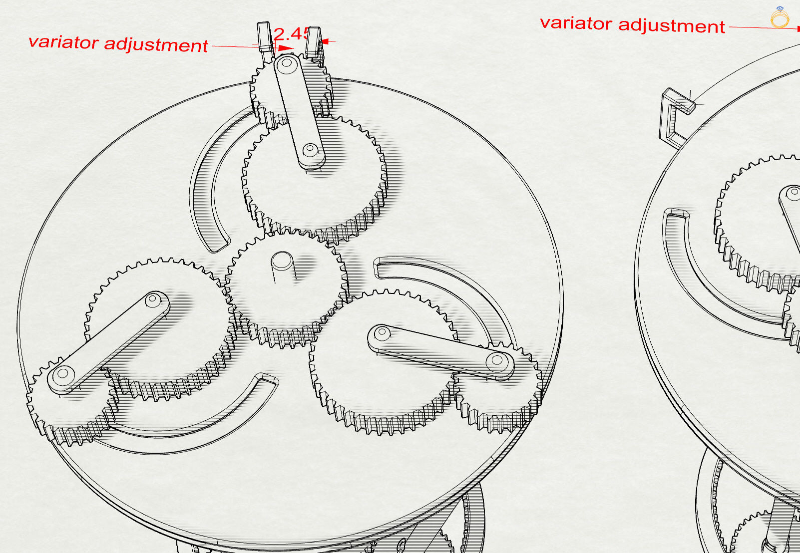 progressive transmission variator 3D print model_28