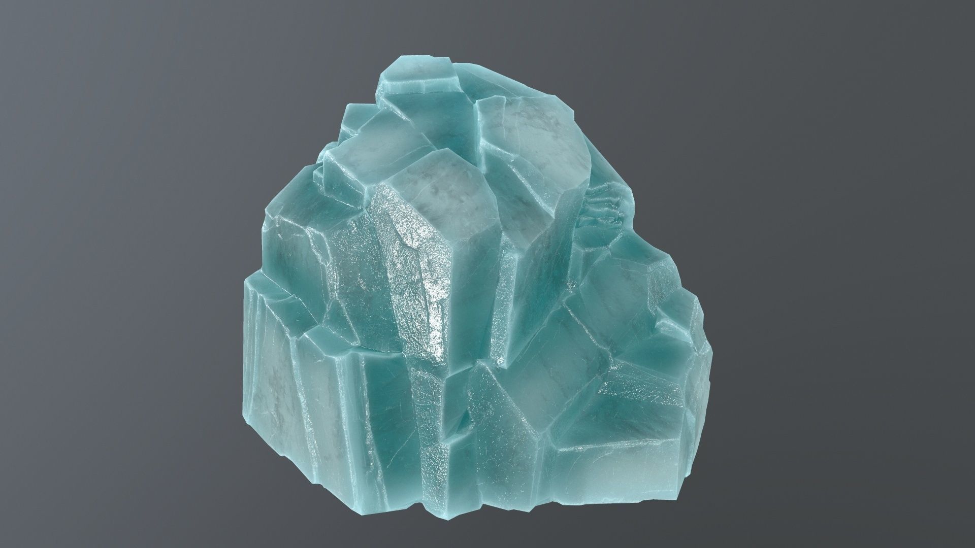 ice rocks  Low-poly 3D model_9