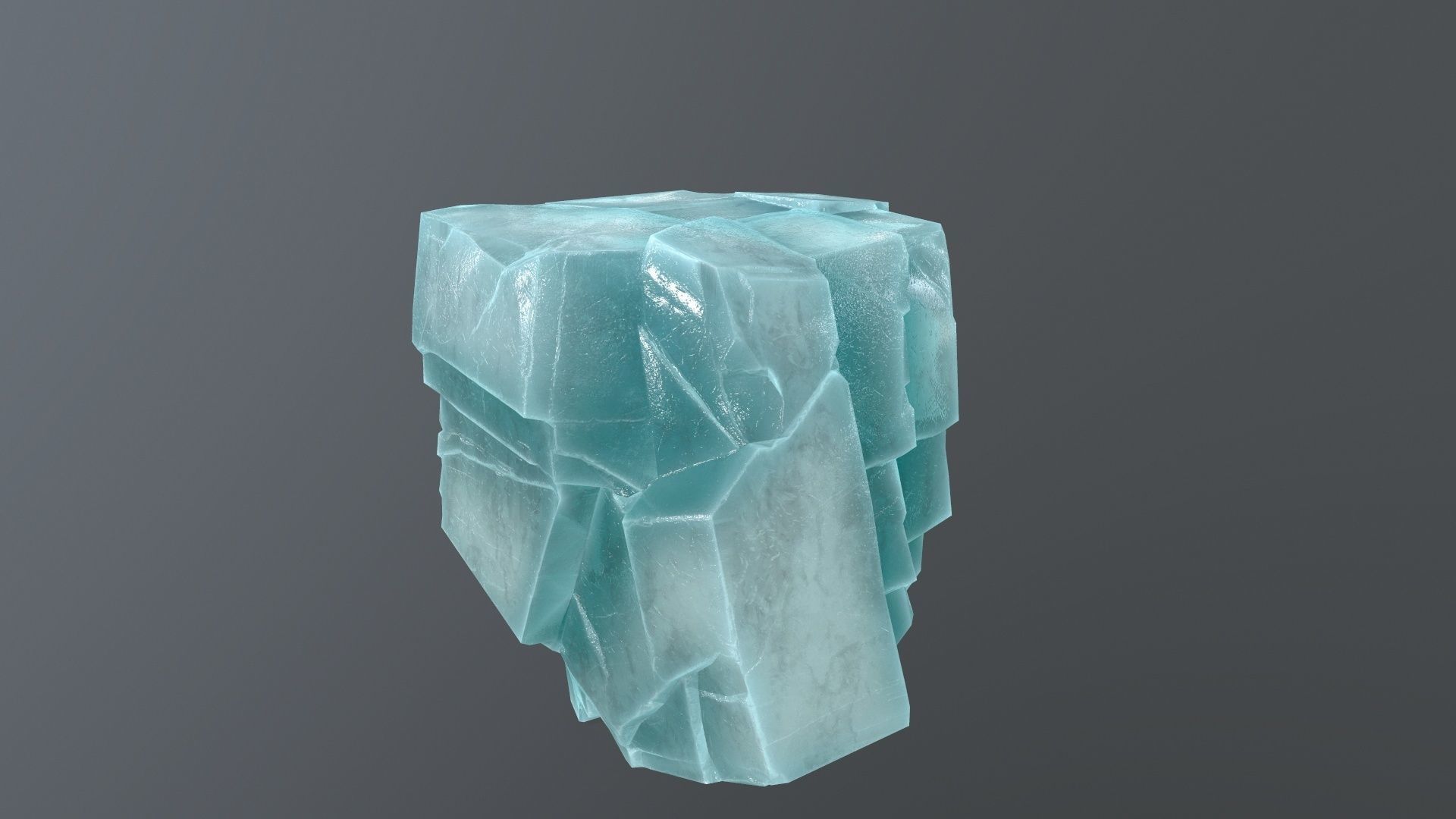 ice rocks  Low-poly 3D model_10