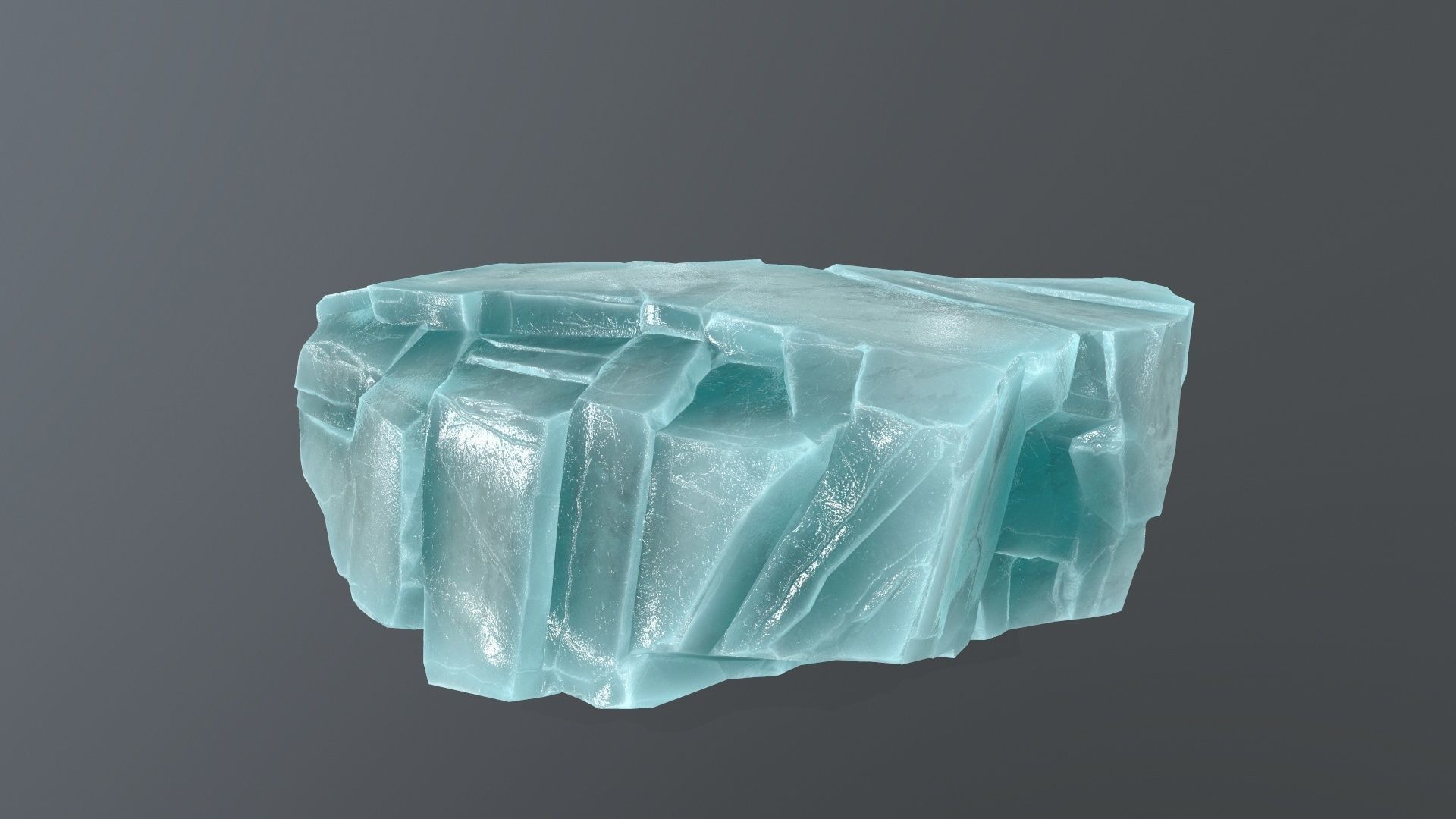 ice rocks  Low-poly 3D model_12