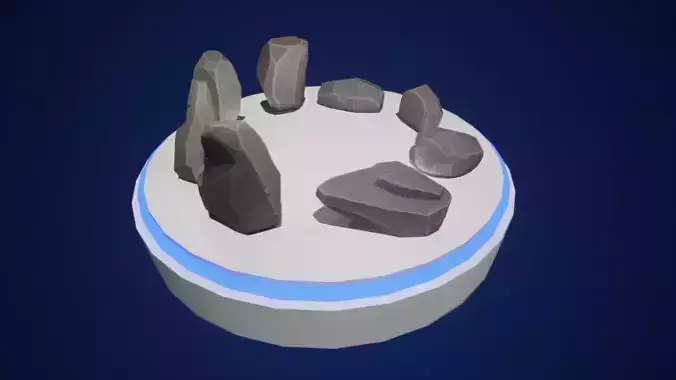 Stylized Rock Pack Free low-poly 3D model