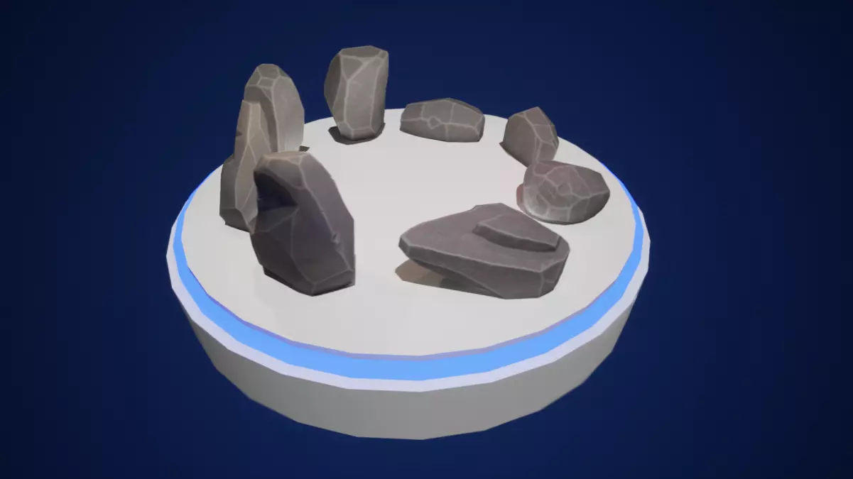 Stylized Rock Pack Free low-poly 3D model