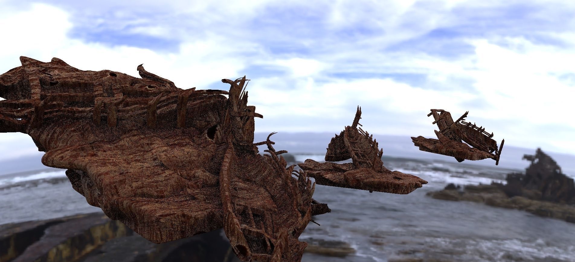 Harpy warrior kit bash scene 3D model_3