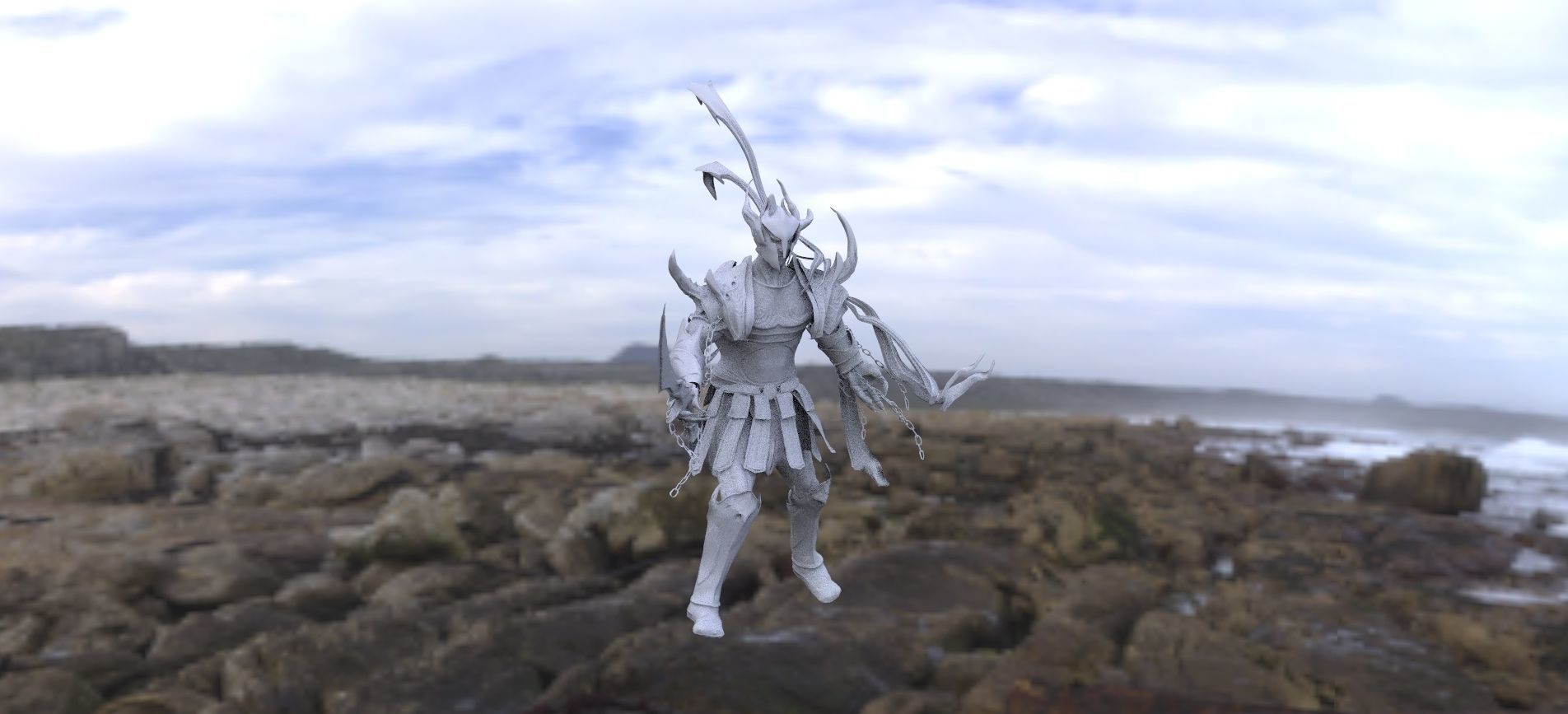 Harpy warrior kit bash scene 3D model_6
