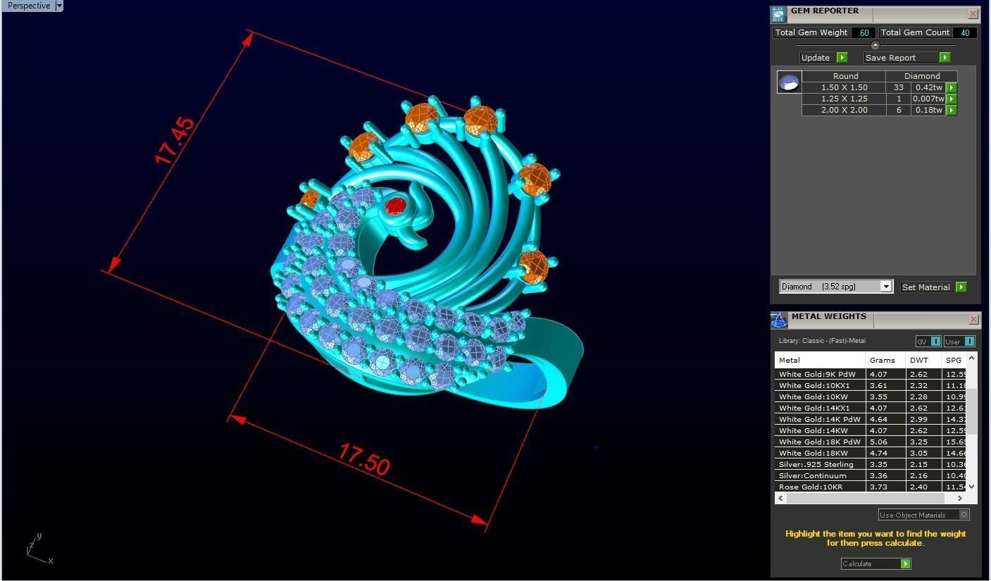 Peacock Ring - Bird ring 3D print model_6