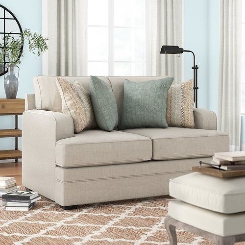 Hattiesburg  Chenille Recessed Arm Loveseat  3D model