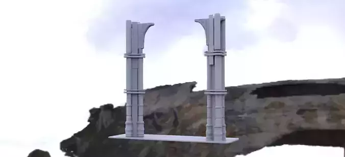 Greek 3 Tiered Pillar 3D model