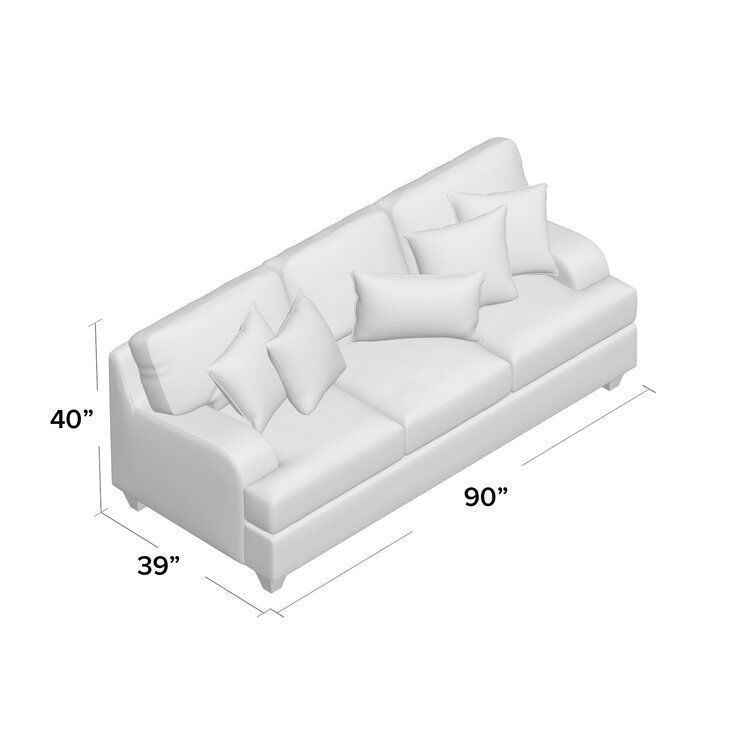 Sandpoint Chenille Recessed Arm Sleeper with Reversible Cushions 3D model_2