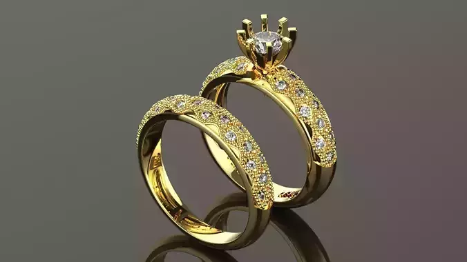 solitaire set ring 3D print model