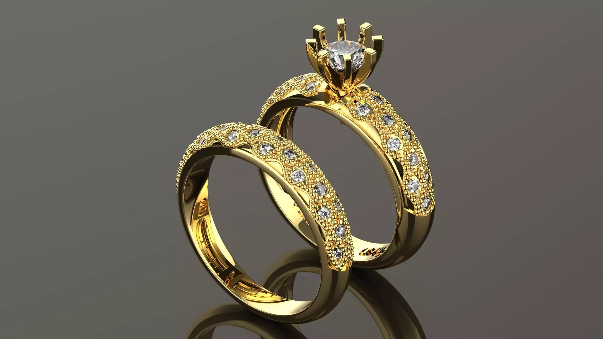 solitaire set ring 3D print model_0