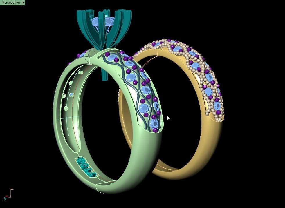 solitaire set ring 3D print model_17