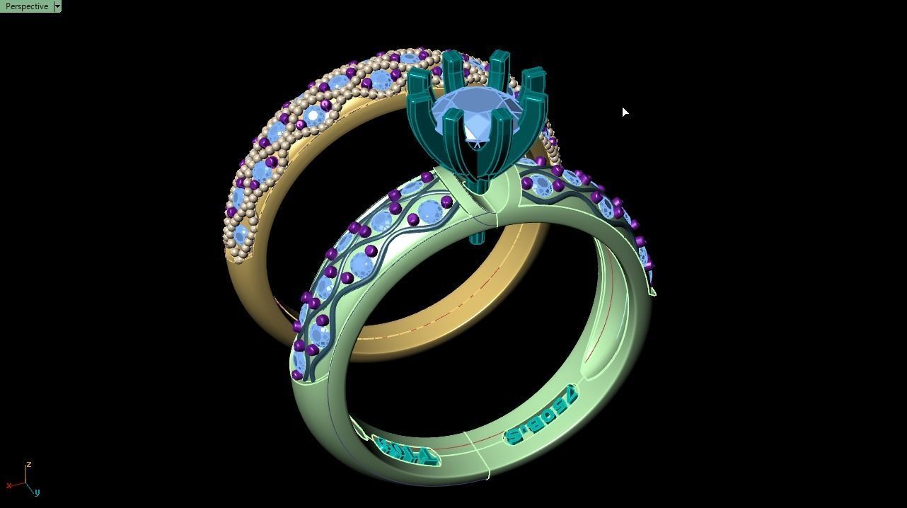 solitaire set ring 3D print model_9