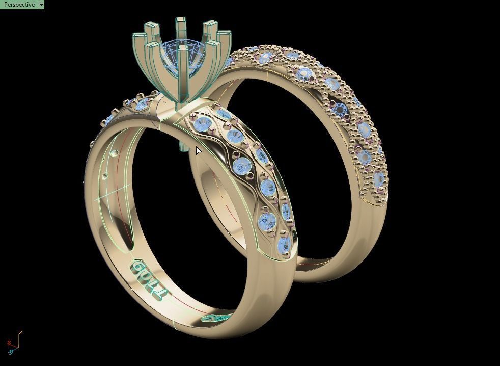 solitaire set ring 3D print model_18