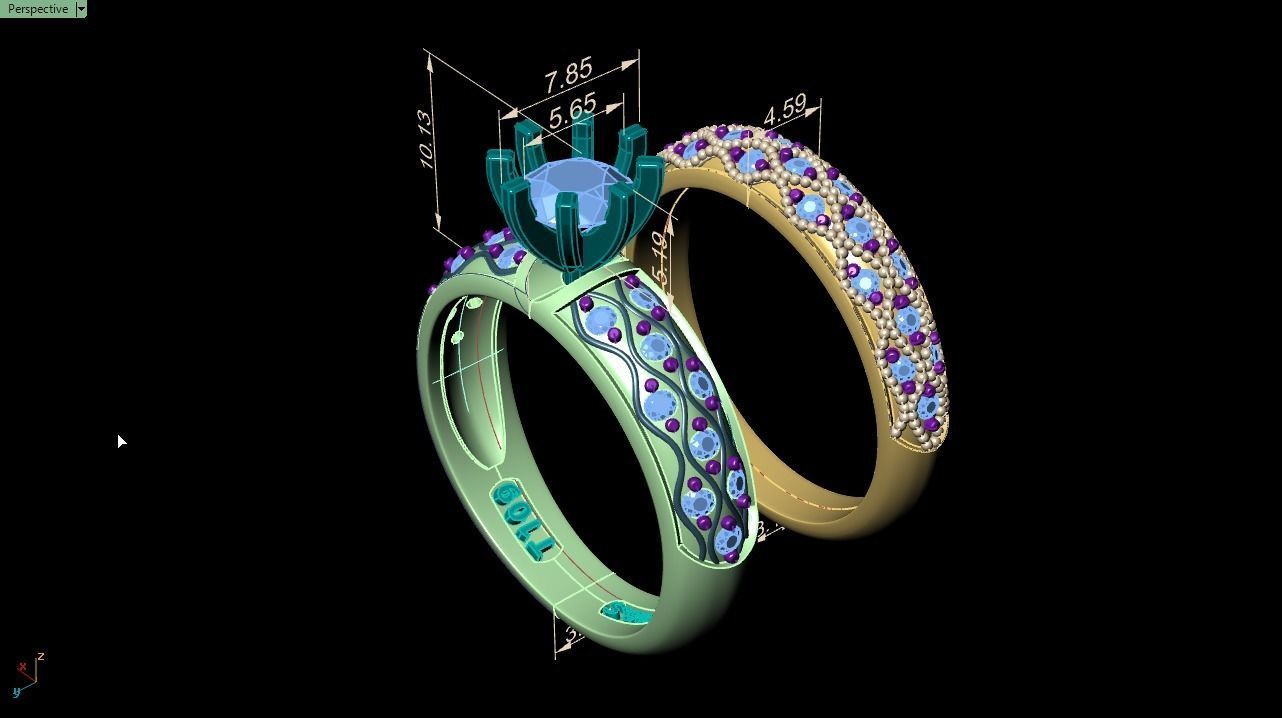 solitaire set ring 3D print model_15