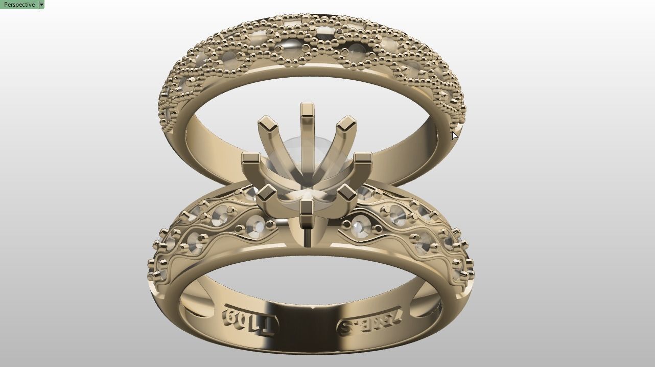 solitaire set ring 3D print model_19