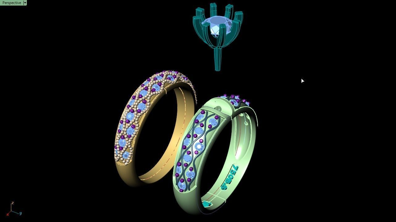 solitaire set ring 3D print model_8