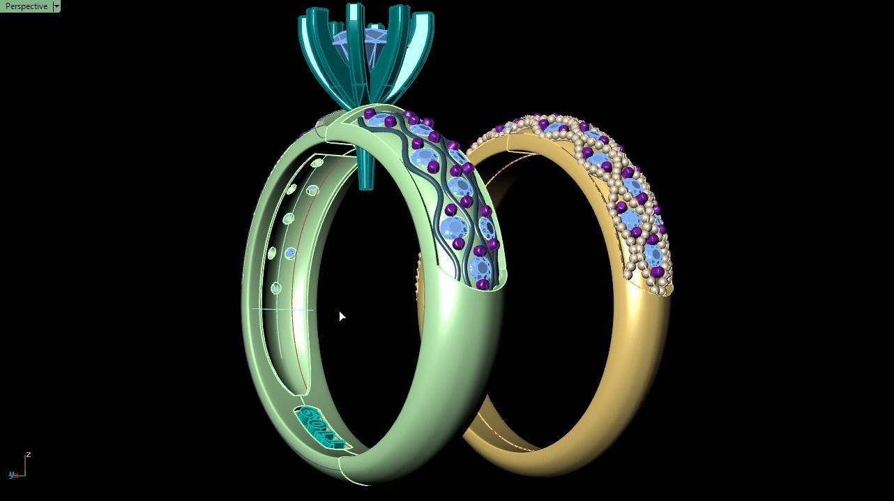 solitaire set ring 3D print model_10