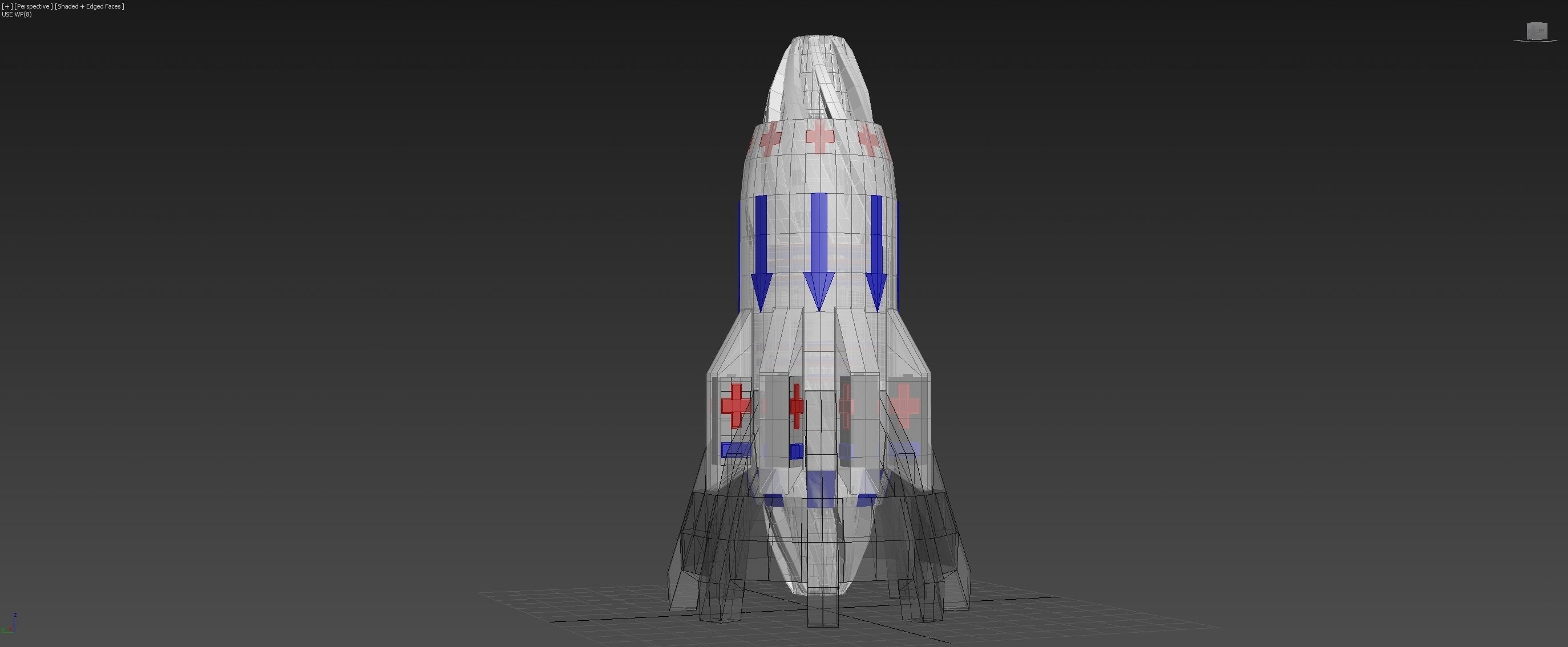 Inverted Electric Rocket Engine - Ionized Rocket Hull - Concept 3D model_26