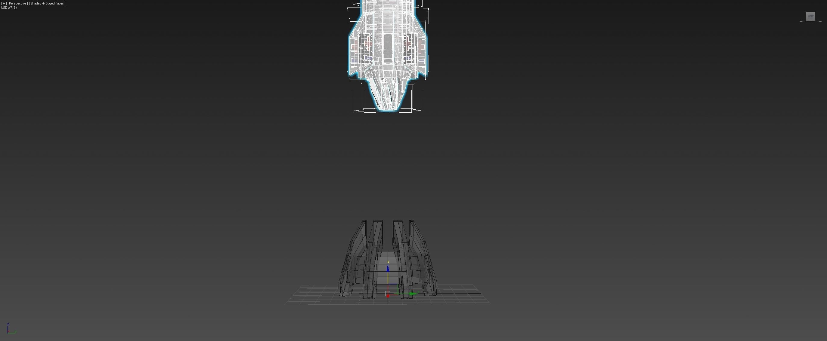 Inverted Electric Rocket Engine - Ionized Rocket Hull - Concept 3D model_16
